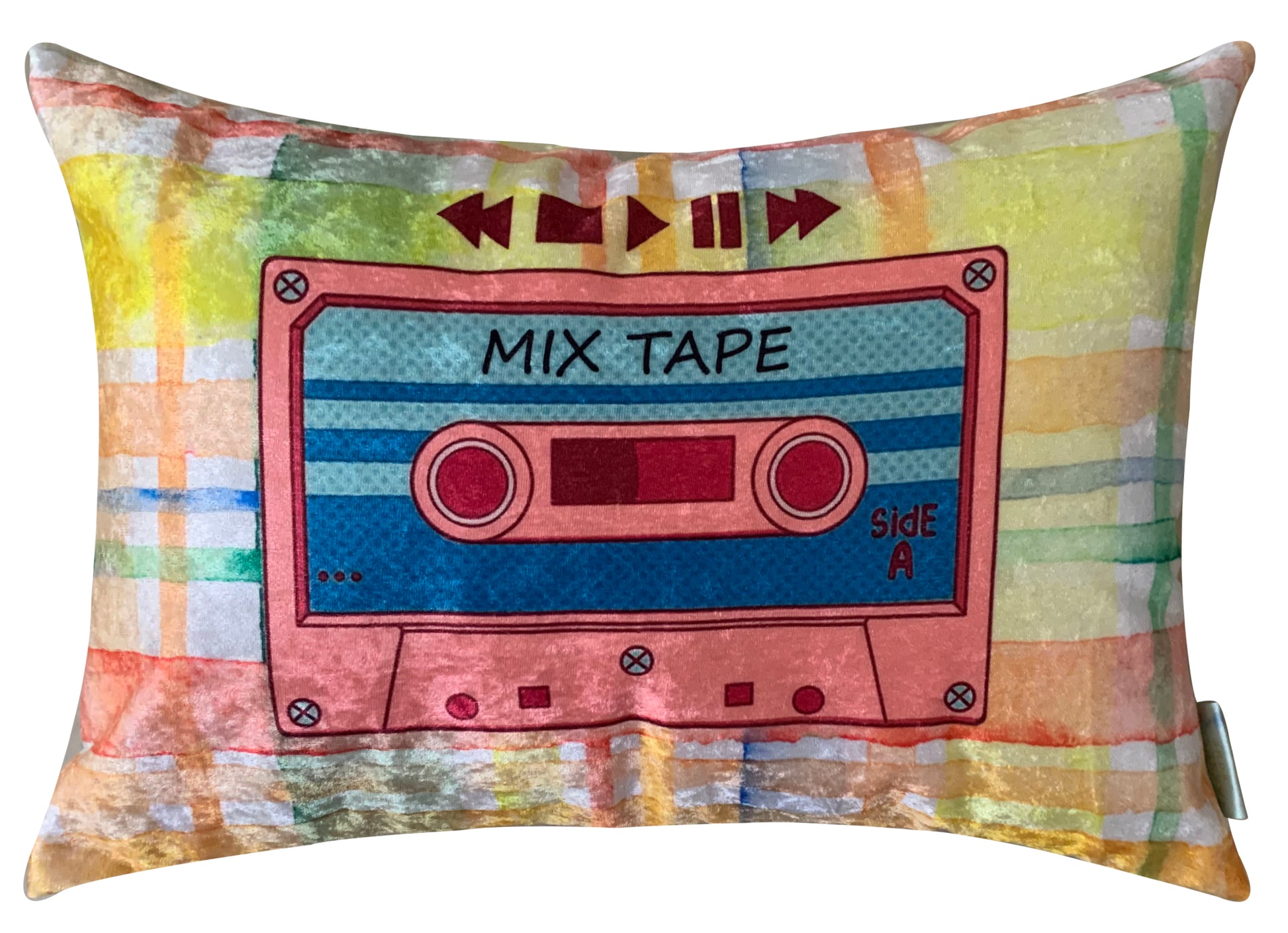 Mix Tape Modern Chic Designer Velvet Cushion Cover
