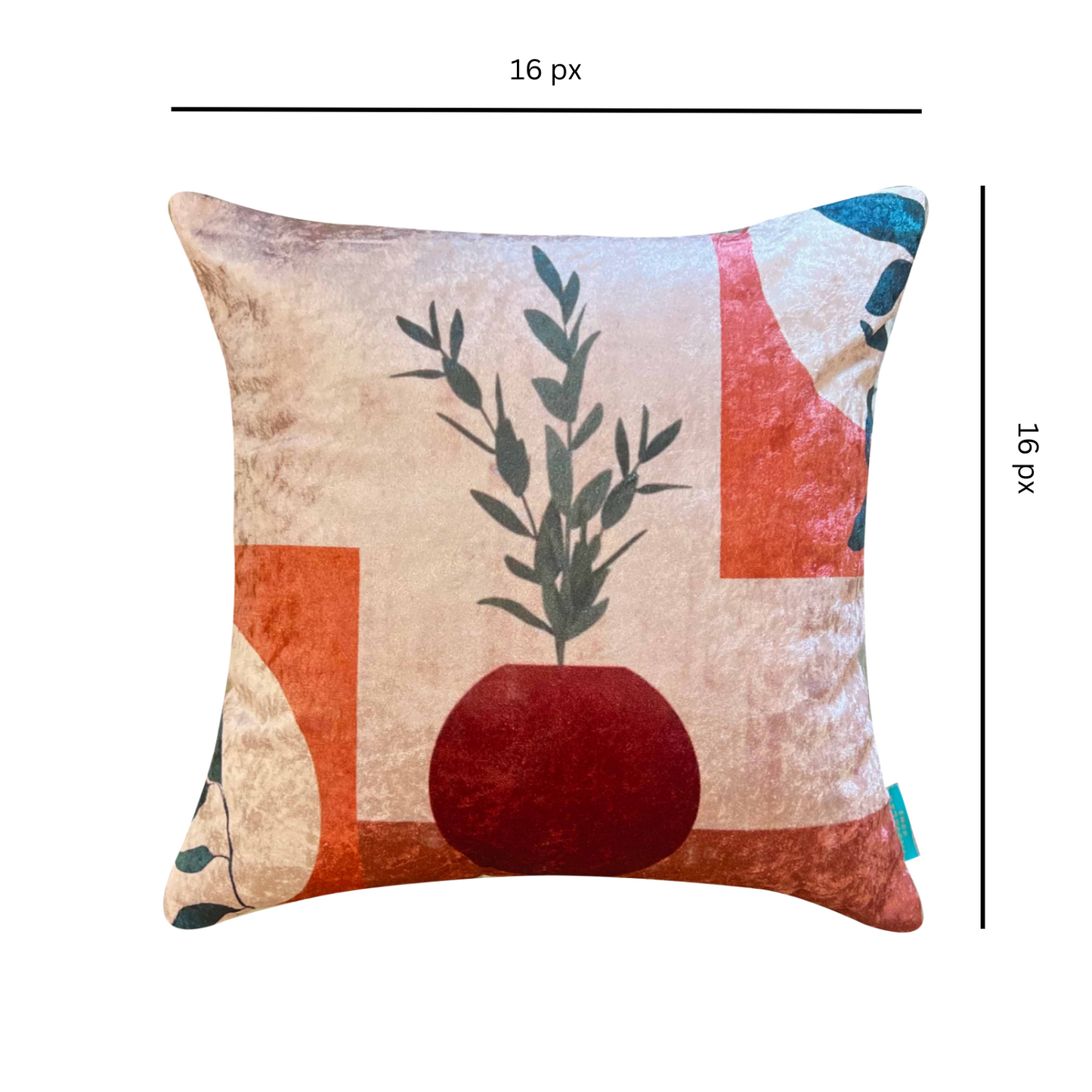 Modest Urn Modern Chic Designer Velvet Cushion Cover