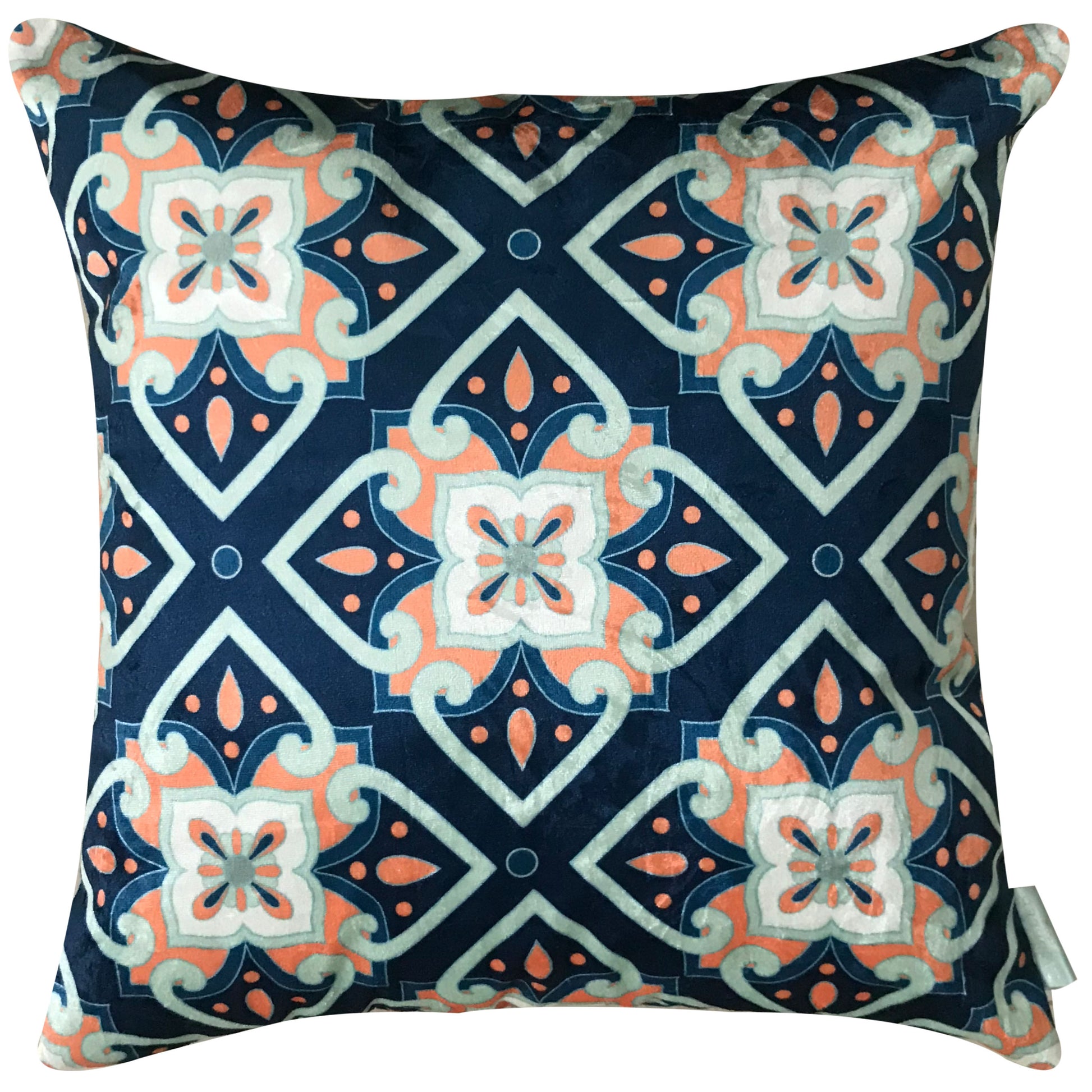 Erich Tile Moroccan Chic Designer Velvet Cushion Cover